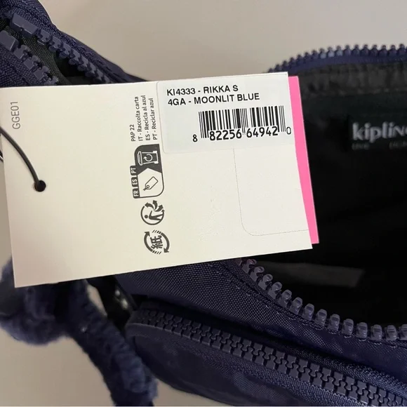 NWT - Kipling Rikka Small Crossbody Bag in Moonlight Blue - Picture 10 of 14